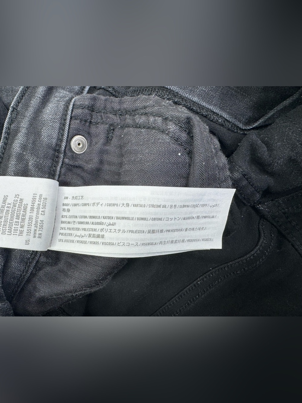 Abercrombie & Fitch Jeans 31/12R (32x29) The Super Skinny High Rise Black - Picture 5 of 11
